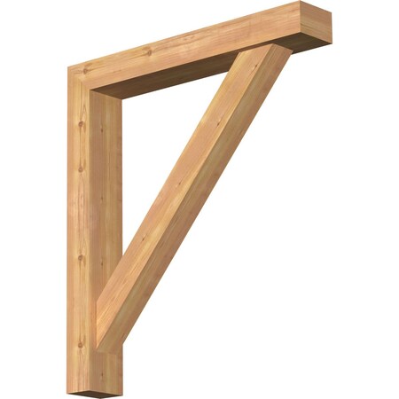 Ekena Millwork Traditional Block Smooth Bracket w/ Offset Brace, Western Red Cedar, 5 1/2"W x 34"D x 38"H BKT0604X34X38TRA05SWR